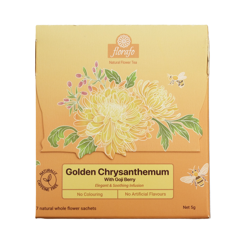 Whole Flower Infusion Box - Golden Chrysanthemum with Goji Berry - Florafo